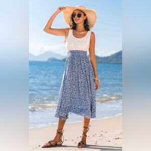 Cupshe Floral Midi Dress City Brunch NWT Resortwear Sz Small